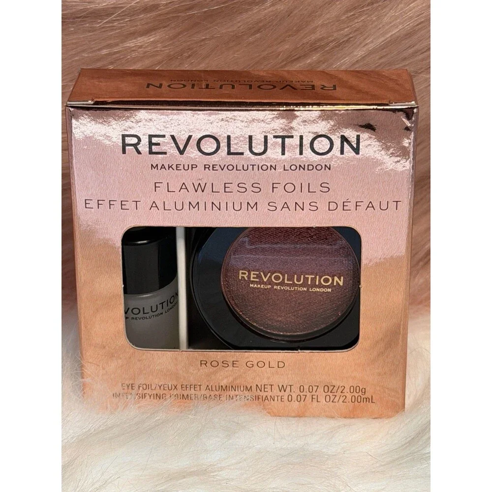 Revolution Flawless Foils – Rose Gold | Metallic Cream Eyeshadow | High‑Impact